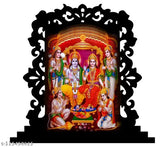 Multi-colored acrylic Ram Darbar idol, perfect for car dashboard or home decor. Ideal gift for spiritual adornment