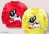 Diacha Kids winter sweatshirt boys, cotton long sleeves with printed dog pattern. Breathable, kids clothing, best fitting for sizes 3-4yrs to 6-7yrs. Made in India