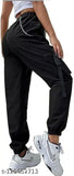 Stylish cotton cargo pant for women and girls, solid net, loose fit for casual wear