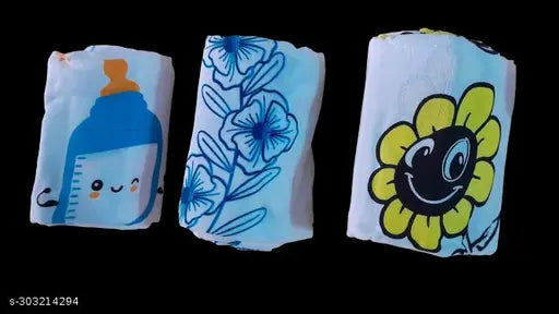 Soft, breathable 100% cotton floral swaddle cloth for newborn babies, ideal for winter. Durable and eco-friendly, safe for sensitive skin. Perfect as a gift or for various uses. Made in India