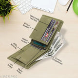 Genuine leather, green RFID blocked coin pocket wallet for men. Solid design with 7 card slots, 2 hidden pockets, ID slot, coin pocket, and 2 big cash compartments. Unisex, trendy wallet for travelers. Made in India