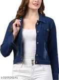 Trendy dyed/washed denim jacket for girls kids, long sleeves, stylish and comfortable for versatile outfits. Sizes: 10-16 years (India origin)