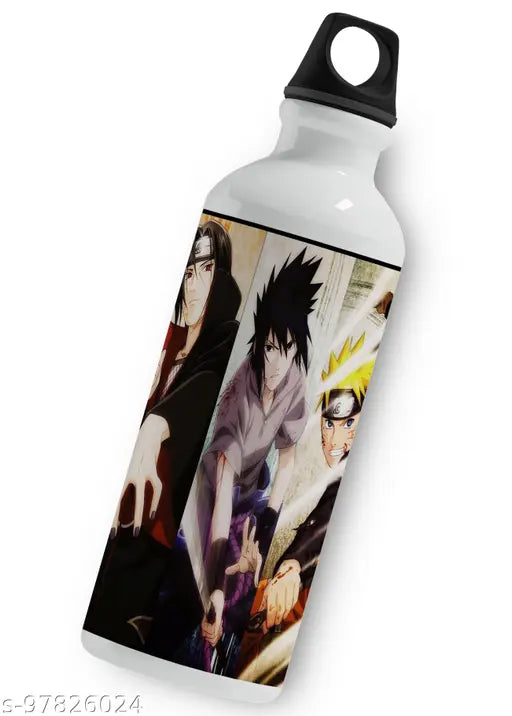 TrendoPrint Naruto printed aluminum sipper water bottle (600ml) for gym, yoga, kids, adults - unique gift design for any occasion, India origin