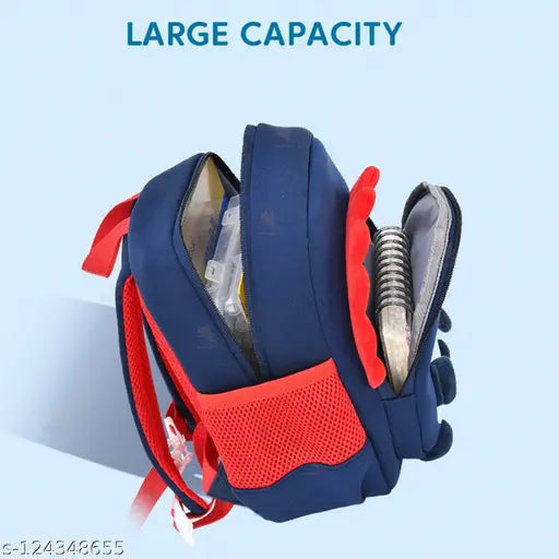 Waterproof 3D dinosaur-themed polyester backpack for toddlers, ideal for school and travel. Adjustable straps, spacious with multiple compartments