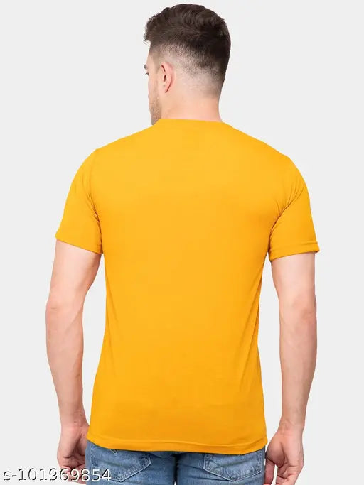 Cotton blend men's half sleeve wing printed t-shirt, classic fit, made in India