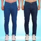 Nivasu blue denim combo (2pcs): lightweight, comfortable jeans for summer, dyed/washed, size 28 (waist 28in, length 40in), made in India