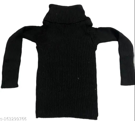 Cotton blend highneck sweaters pack of 4 for boys and girls, soft fabric, solid pattern, suitable for newborn to 4 years