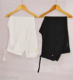 Solid cotton trousers for women, urbane and fabulous, India origin