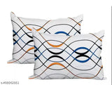 Afelix cotton, superfine double size elastic fitted bedsheet with 2 pillow covers, ideal for 6-inch mattresses, abstract pattern - summer season