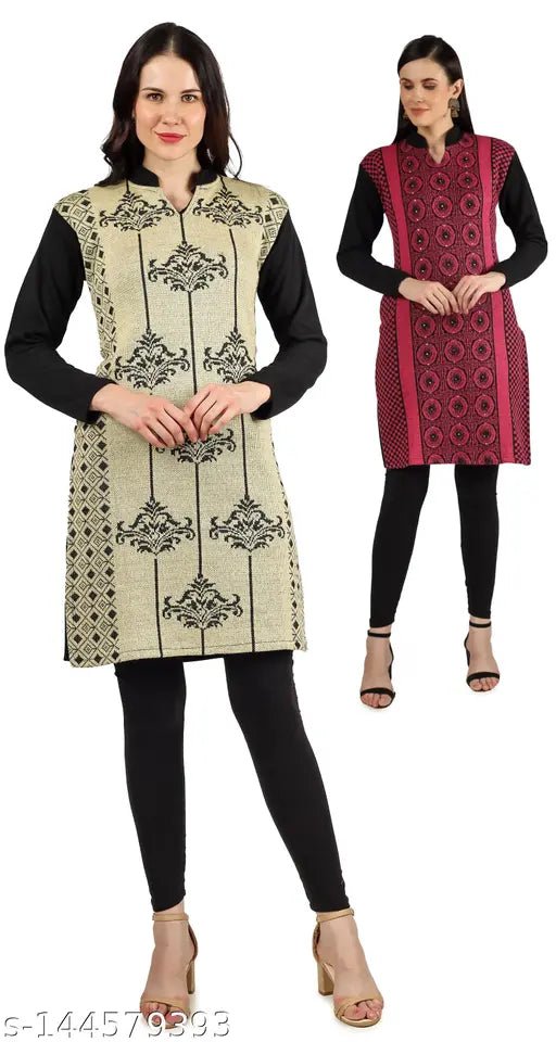 Woolen DIMSY COLLECTION kurti, warm winter outfit from India