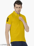 Blue cotton solid polo t-shirts (pack 2), Indian-made men's half sleeve polo shirts