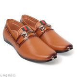 Textured net synthetic leather loafers for boys age 2 - 10 years, tan color, India origin