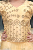 Embroidered net Lehenga choli for kids, 8-11 years, solid dupatta, Indian traditional wear