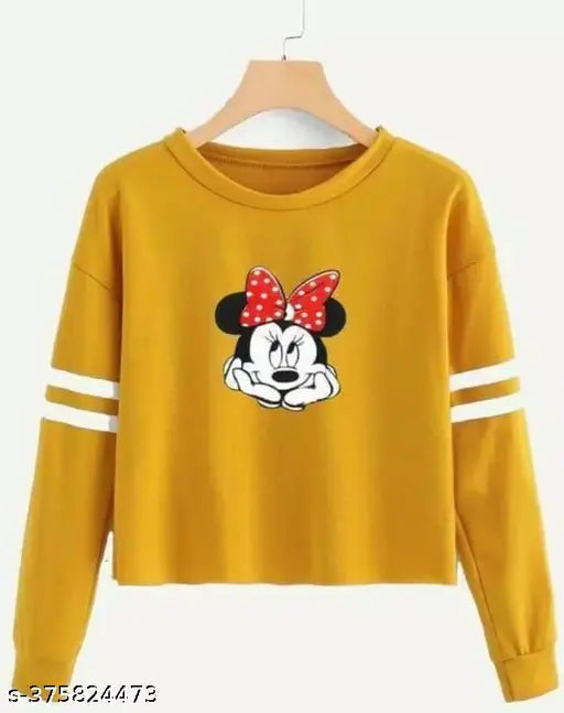 Cotton blend Ybp HT full t-shirt with long sleeves, printed pattern, women's fashion, latest trend