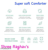Reversible blue cotton single comforter, Shree Raghav's kids print for beautiful rooms, lightweight AC-friendly design