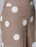 Women's cotton printed kurti pant set, three-quarter sleeves palazzos in vibrant Indian print, single size available