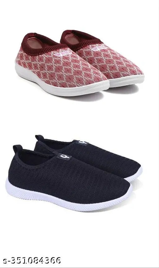 Embellished mesh and PVC dailywear shoes combo for women (India), skin-friendly, orthopedic friendly, comfortable & durable