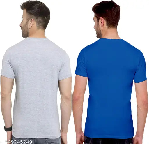 VosiMo men's cotton printed half-sleeve combo t-shirt, vibrant design on display