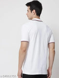 Branded cotton men's t-shirt (M, L, XL, XXL), short sleeves with printed net design. Made in India