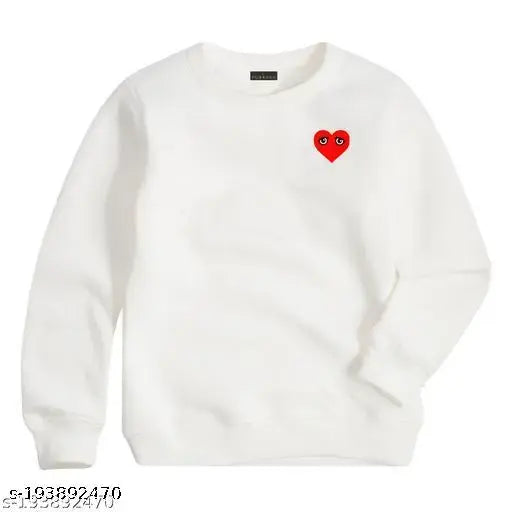Cotton linen kids sweatshirt with little heart print, comfortable and affordable for boys and girls aged 9 months to 15 years