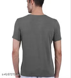 Multicolored polyester half-sleeve men's T-shirt with printed pattern, available in sizes M, L, and XL. Made in India