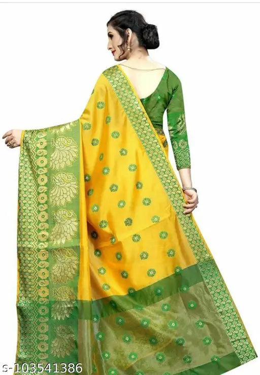 Chiffon jacquard saree with zari woven pattern, free size, 5.5m length
