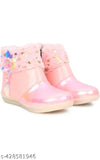 Kids boots: Patent leather round toe ankle height regular, embellished floral print for boys & girls (India)