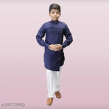 Ethnic wear half plate cotton kurta for kids and boys, solid pattern, long sleeves, Indian traditional attire for 2-14 years old