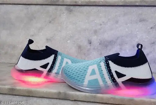 Kids' stylish mesh PVC slip-on LED light shoes - trendy casual style for ages 18 months to 7 years (India)