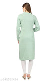 Woolen kurta set, long sleeves, self-patterned, women's pack of 2, wool fabric, Indian origin