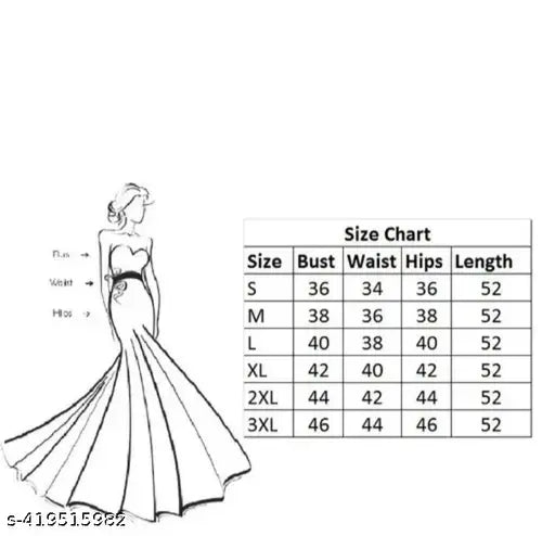 Trendy modern georgette gown with three-quarter sleeves, printed net pattern, and various sizes (XS-XXXXL). Indian women's fashion garment on hanger
