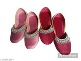Velvet Mojaris bellie sandal - stylish, embellished, trendy footwear for ladies' daily wear, India origin