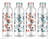 White 1L leak-proof Homify water bottles for school, college, office (pack of 6) - fridge safe, premium quality