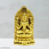 Gold antique finish Shiva idol statue (8x4x14cm), intricately detailed poly resin Ganesh Laxmi decor piece from India