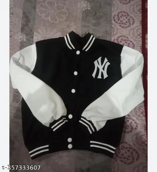 Fleece unisex winter jacket, solid color, warm for XS-XL sizes, made in India