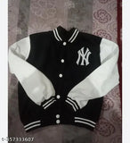 Fleece unisex winter jacket, solid color, warm for XS-XL sizes, made in India