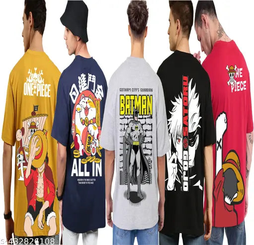 Large cotton printed half sleeve men's t-shirt combo (S, M, XL, XXL), Indian origin