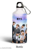 Nirmuk BTS band printed aluminum sipper bottle & ceramic mug combo set, 750ml/330ml, Kpop band printed gift for loved ones