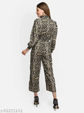 Stylish printed net poly georgette full sleeve jumpsuit for women and girls, ideal for parties or events in India