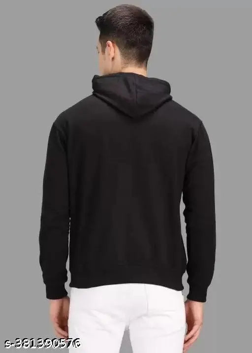 Stylish printed black cotton blend hoodie for boys aged 3-4, 5-6, 7-8, and up to 15 years