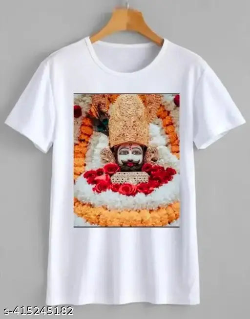 Cotton Khatu Shyam T-shirt, double-side printed for men and boys, daily use, Jai Shree Shyam, made in India