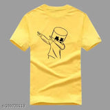 Marshmello printed cotton men's short sleeves t-shirt, vibrant design on display