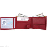 Red & Yellow BiColor genuine leather men's wallet (SHUBHAM 3122RY) with 8 card slots, 3 secret compartments, and coin pocket