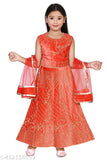 Kids velvet Lahenga with golden glitter and stone handwork, sleeveless Aari work top and net dupatta