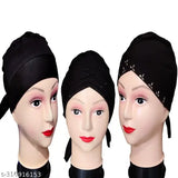 Cotton canvas Under Hijab Cap (pack of 3), solid color Indian fancy Islamic head wrap