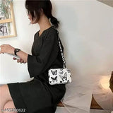 Acrylic and polycarbonate ARISEN sling bag for women. Detachable shoulder strap, convertible cosmetic bag. Large capacity, stylish design, lightweight, portable