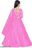 Embellished net lehenga choli kids set for 0-15 years, Indian traditional clothing with long sleeves