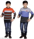 Striped woolen boys sweater (DIMSY COLLECTION), 8-9 years, long sleeves - Winter fashion for kids