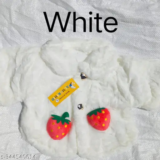 Imported wool Kids pouchu, size 0-24 months, featuring printed net design. Soft fur texture for snug comfort and good guarantee