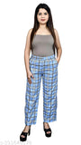 Black and blue checked cotton trouser combo for women, perfect for Indian summer